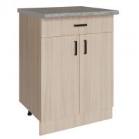 Стол разделочный 60 венге светлое (1 ящик), столешница гранит пёстрый