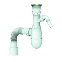Сифон 1 1/2*40 В320V с носиком, с гофрой 40*40*50  UNICORN
