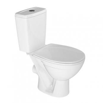 Унитаз-компакт "Соло Люкс м/лифт" белый (гориз, нижн, сид. полип. м/лифт, 2-кн.арм.) (Rosa)