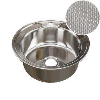 Мойка круг d 51 (0,8) вып 3 1/2 MIXLINE (глуб чаши 18см) с сифоном  ДЕКОР