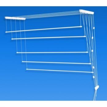 Сушилка для белья ЛИАНА 2,4 м белая (5 веревок) потолочная