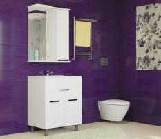 Зеркальный шкаф "ЭТЬЕН-65" левый с подсветкой  (ПВХ)