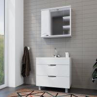 Зеркальный шкаф "ЭТЬЕН-75" левый с подсветкой (ПВХ)