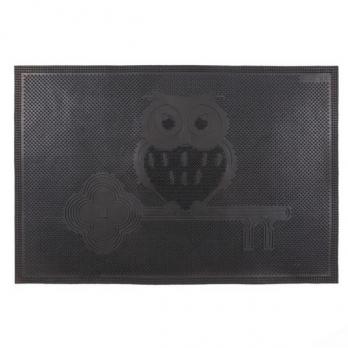 Коврик резиновый 40*60 см "сова" черный