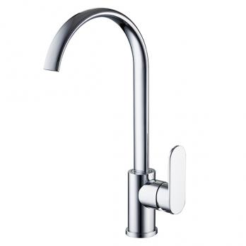Смеситель для кухни 35к Glauf NOB4-A128 высокий излив, бок. ручка, п/шпильку