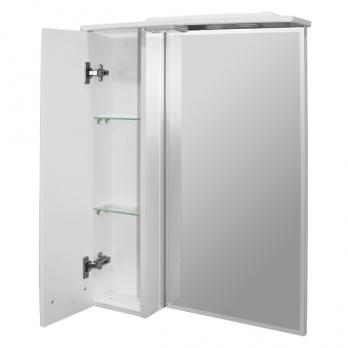 Зеркальный шкаф "Альфа-64 " левый с подсветкой (высота 800) (ПВХ)