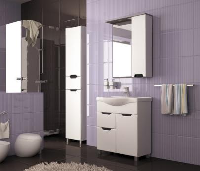 Зеркальный шкаф "ПРОМЕТЕЙ" левый с подсветкой(ПВХ)