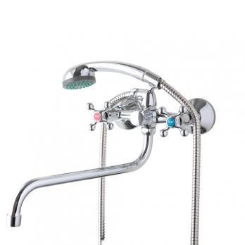 Смеситель для ванны и раковины 1/2 кер F2619-2 FRAP с картр перекл КРЕСТ (хром, латунь)