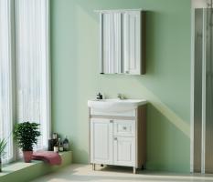 Зеркальный шкаф "ВЕРСАЛЬ-62" белое дерево левый с подсветкой(ПВХ)