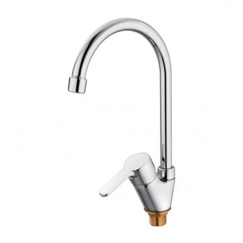 Смеситель для кухни 35к L5803 Ledeme высокий излив, боковая, под гайку, латунь