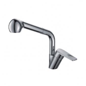 Смеситель для кухни душ 40к L6040 Ledeme б/отв выдвижная лейка, латунь