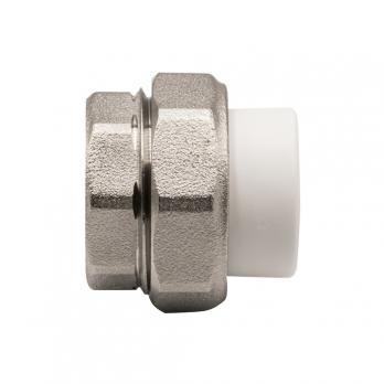 Муфта комб. разъемная, вн 20х3/4" EVER® plast БЕЛЫЙ (Россия)