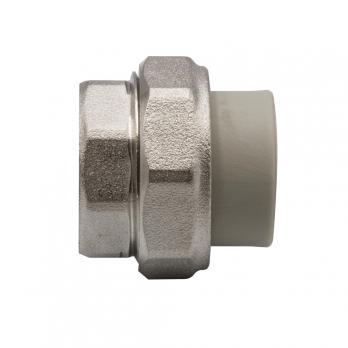 Муфта комб. разъемная, вн 20х3/4'' EVER® plast  СЕРЫЙ (Россия)