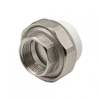 Муфта комб. разъемная, вн 25х3/4" EVER® plast БЕЛЫЙ (Россия)