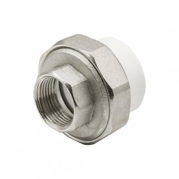 Муфта комб. разъемная, вн 32х3/4" EVER® plast  БЕЛЫЙ (Россия)