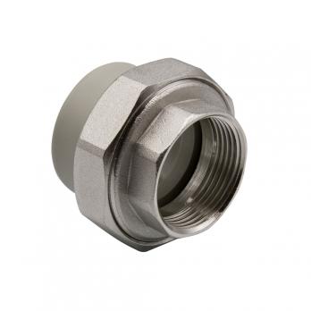 Муфта комб. разъемная, вн 40х1 1/4" EVER® plast  СЕРЫЙ (Россия)