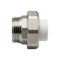 Муфта комб. разъемная, нар 20х1" EVER® plast  БЕЛЫЙ (Россия)