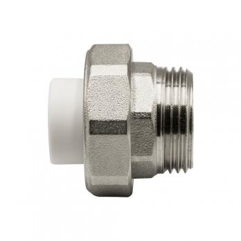 Муфта комб. разъемная, нар 20х1" EVER® plast  БЕЛЫЙ (Россия)