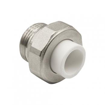 Муфта комб. разъемная, нар 20х1" EVER® plast  БЕЛЫЙ (Россия)