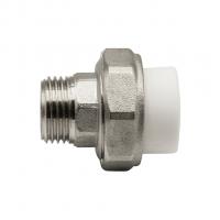 Муфта комб. разъемная, нар 20х1/2'' EVER® plast  БЕЛЫЙ (Россия)