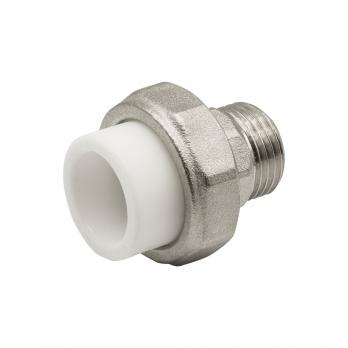 Муфта комб. разъемная, нар 20х1/2'' EVER® plast  БЕЛЫЙ (Россия)