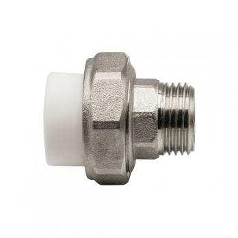 Муфта комб. разъемная, нар 20х1/2'' EVER® plast  БЕЛЫЙ (Россия)