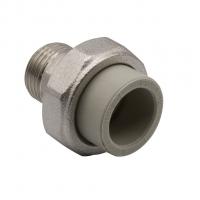 Муфта комб. разъемная, нар 20х1/2'' EVER® plast  СЕРЫЙ (Россия)