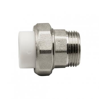 Муфта комб. разъемная, нар 20х3/4" EVER® plast  БЕЛЫЙ (Россия)