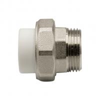 Муфта комб. разъемная, нар 25х1" EVER® plast  БЕЛЫЙ (Россия)