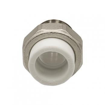 Муфта комб. разъемная, нар 25х1" EVER® plast  БЕЛЫЙ (Россия)