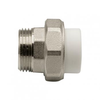 Муфта комб. разъемная, нар 25х1" EVER® plast  БЕЛЫЙ (Россия)