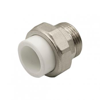 Муфта комб. разъемная, нар 25х1" EVER® plast  БЕЛЫЙ (Россия)