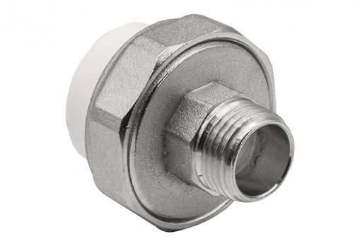 Муфта комб. разъемная, нар 25х1/2" EVER® plast БЕЛЫЙ (Россия)