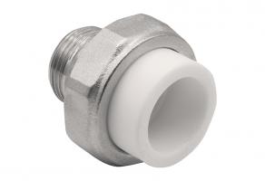 Муфта комб. разъемная, нар 25х3/4'' EVER® plast БЕЛЫЙ (Россия)