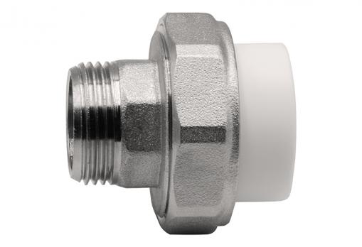 Муфта комб. разъемная, нар 25х3/4'' EVER® plast БЕЛЫЙ (Россия)