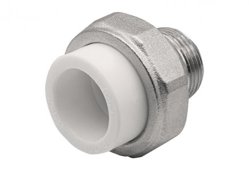 Муфта комб. разъемная, нар 25х3/4'' EVER® plast БЕЛЫЙ (Россия)