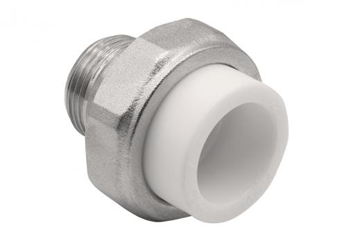 Муфта комб. разъемная, нар 25х3/4'' EVER® plast БЕЛЫЙ (Россия)