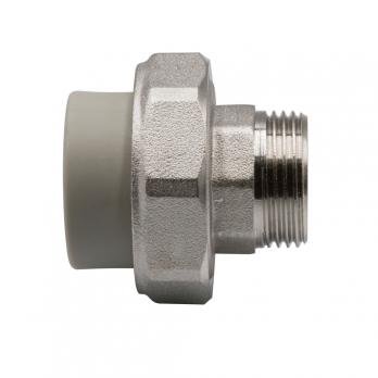 Муфта комб. разъемная, нар 25х3/4'' EVER® plast  СЕРЫЙ (Россия)