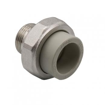 Муфта комб. разъемная, нар 25х3/4'' EVER® plast  СЕРЫЙ (Россия)