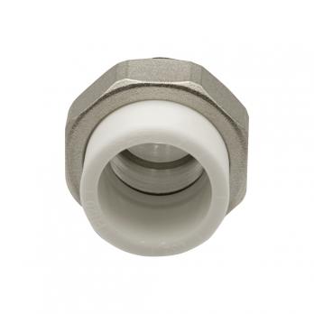 Муфта комб. разъемная, нар 32х1'' EVER® plast  БЕЛЫЙ (Россия)