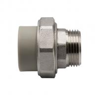 Муфта комб. разъемная, нар 32х1'' EVER® plast  СЕРЫЙ (Россия)