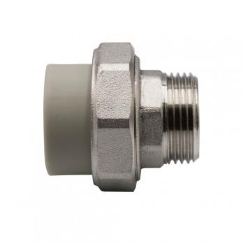 Муфта комб. разъемная, нар 32х1'' EVER® plast  СЕРЫЙ (Россия)