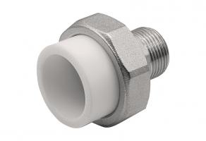 Муфта комб. разъемная, нар 32х3/4" EVER® plast БЕЛЫЙ (Россия)