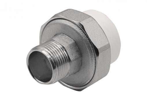 Муфта комб. разъемная, нар 32х3/4" EVER® plast БЕЛЫЙ (Россия)