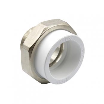 Муфта комб. разъемная, нар 63х2" EVER® plast  БЕЛЫЙ (Россия)