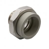 Муфта комб. разъемная, нар 63х2'' EVER® plast   СЕРЫЙ (Россия)