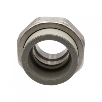 Муфта комб. разъемная, нар 63х2'' EVER® plast   СЕРЫЙ (Россия)