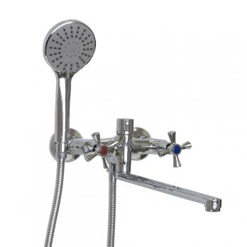 Смеситель для ванны и раковины 1/2 кер Казань КС 63007254 КРЕСТ L-нос мет мах ЕВРО