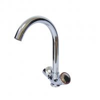 Смеситель для кухни 1/2 кер Казань КС 540138 мет маховики, высокий излив