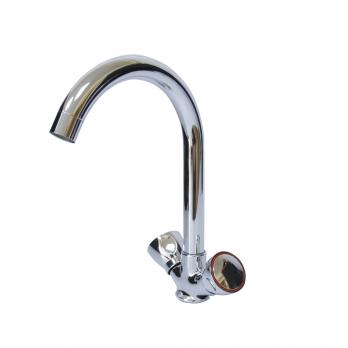 Смеситель для кухни 1/2 кер Казань КС 540138 мет маховики, высокий излив